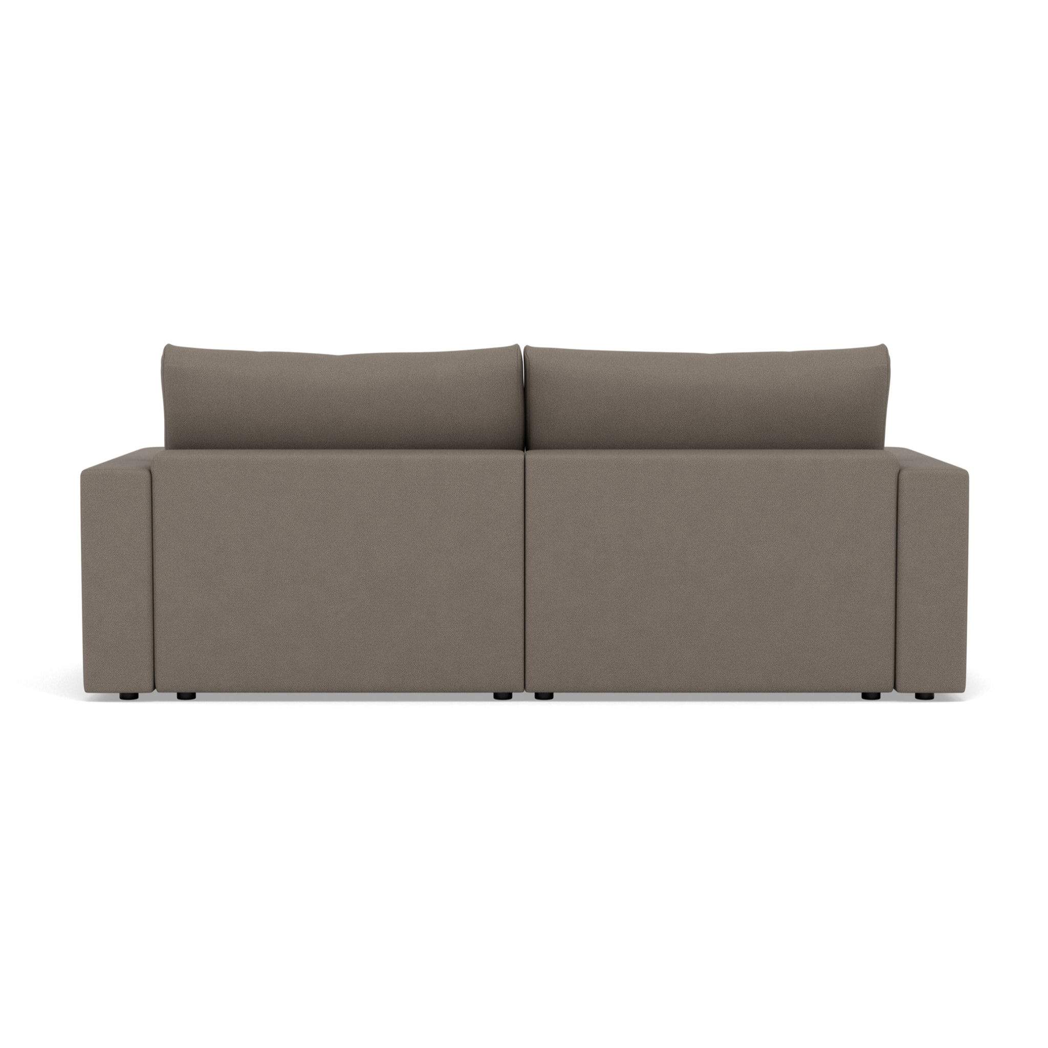 Daryl - canapé d'angle réversible 4 places convertible avec coffre en tissu texturé - Gris clair