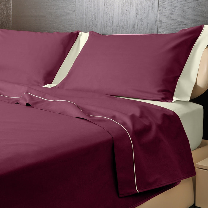 Completo letto Double-Color IPERSAN Prugna/Panna