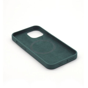 Coque CASYX iPhone 15 Plus Magsafe silli. Vert Sauge