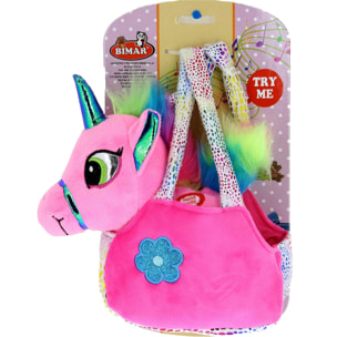 Bolso unicornio musica + movimiento Rosa