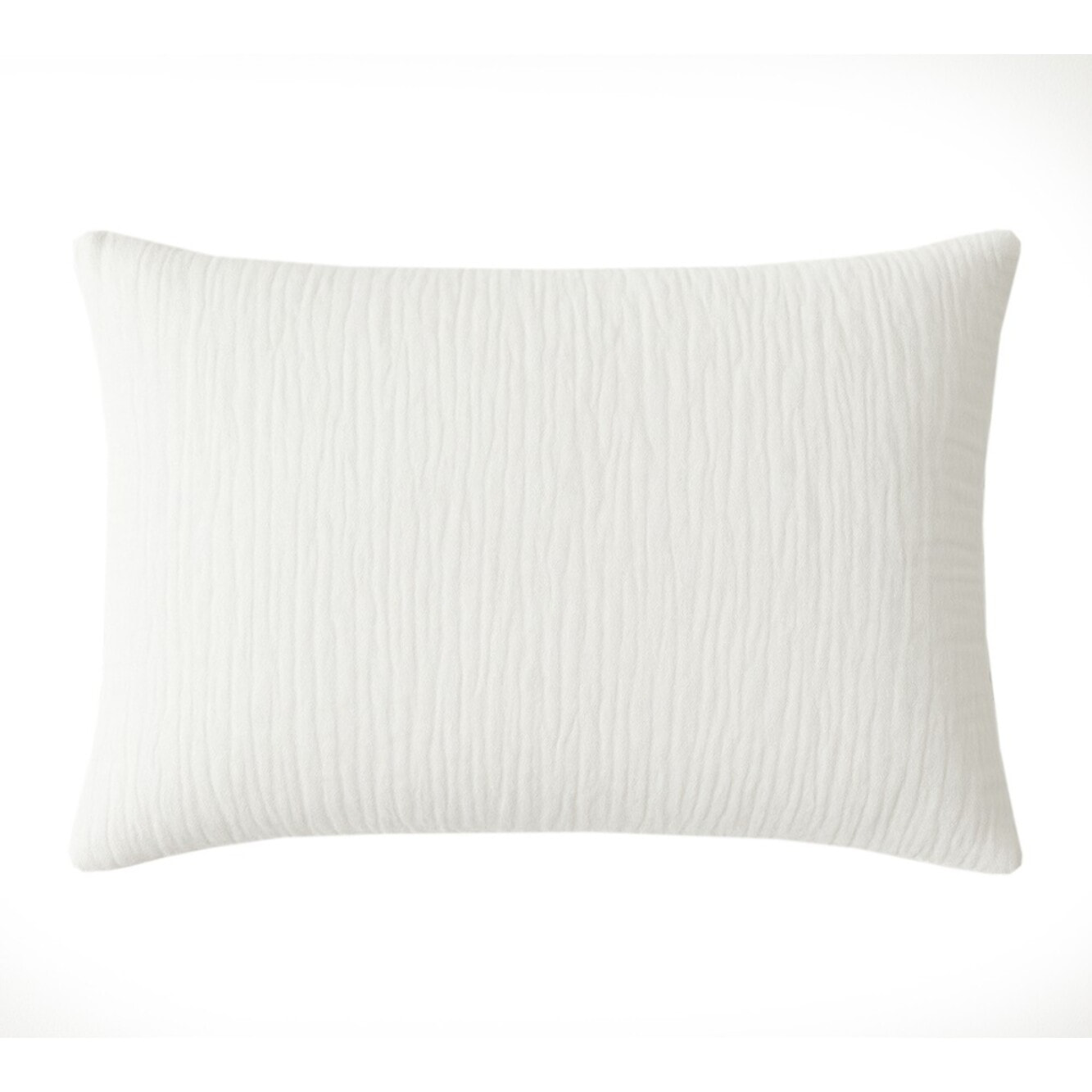 Paire de Taies d'oreiller gaze de coton lavé blanc pur