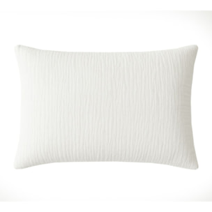 Paire de Taies d'oreiller gaze de coton lavé blanc pur