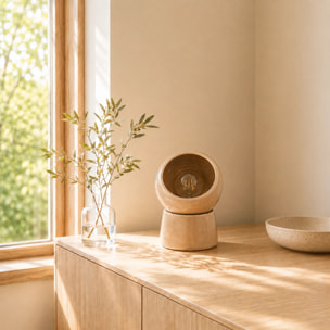 Lampe à poser en céramique beige - Halo