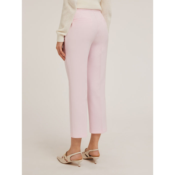 Motivi - Pantaloni regular con piega stirata - Azzurro