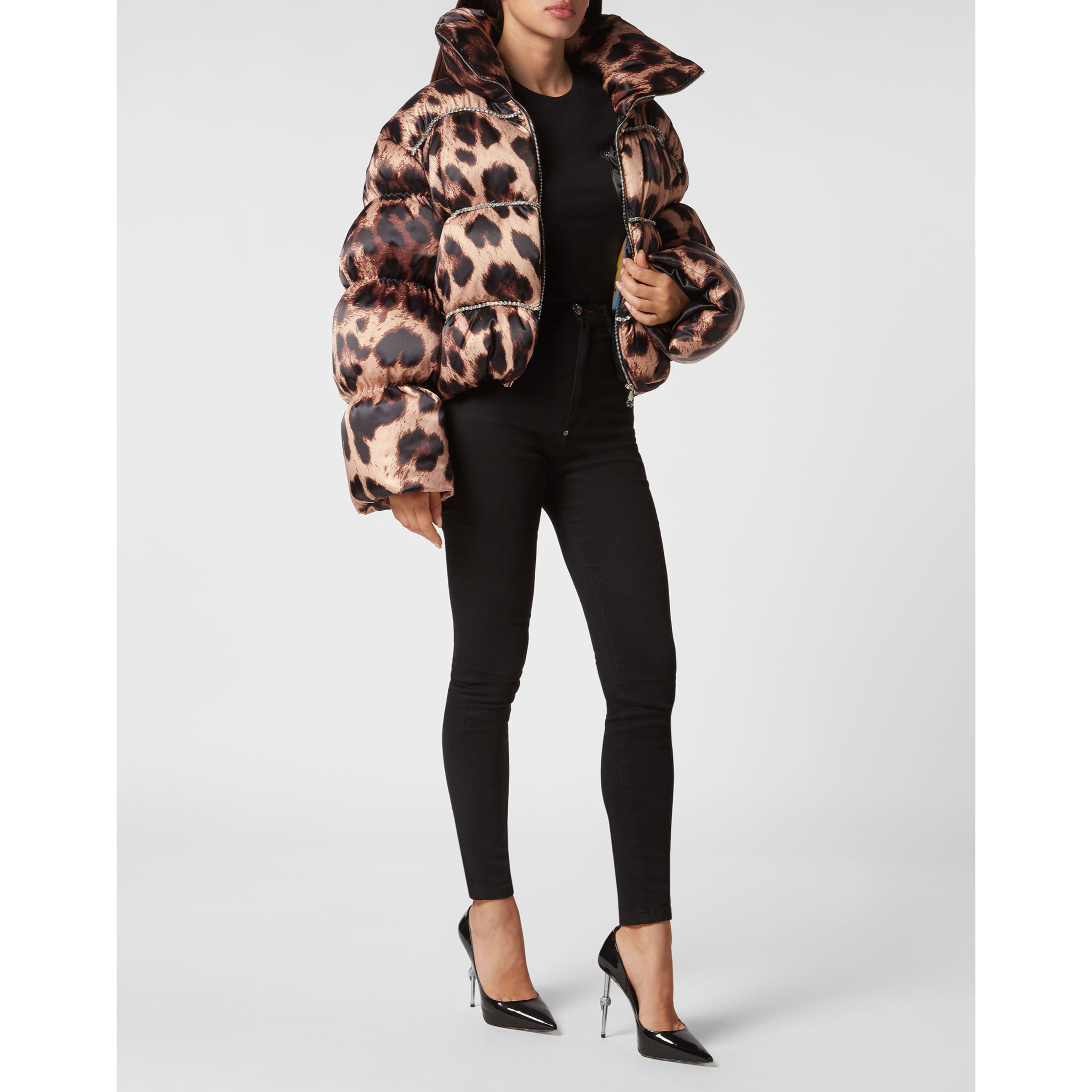 PHILIPP PLEIN Chaqueta de plumón LEOPARD