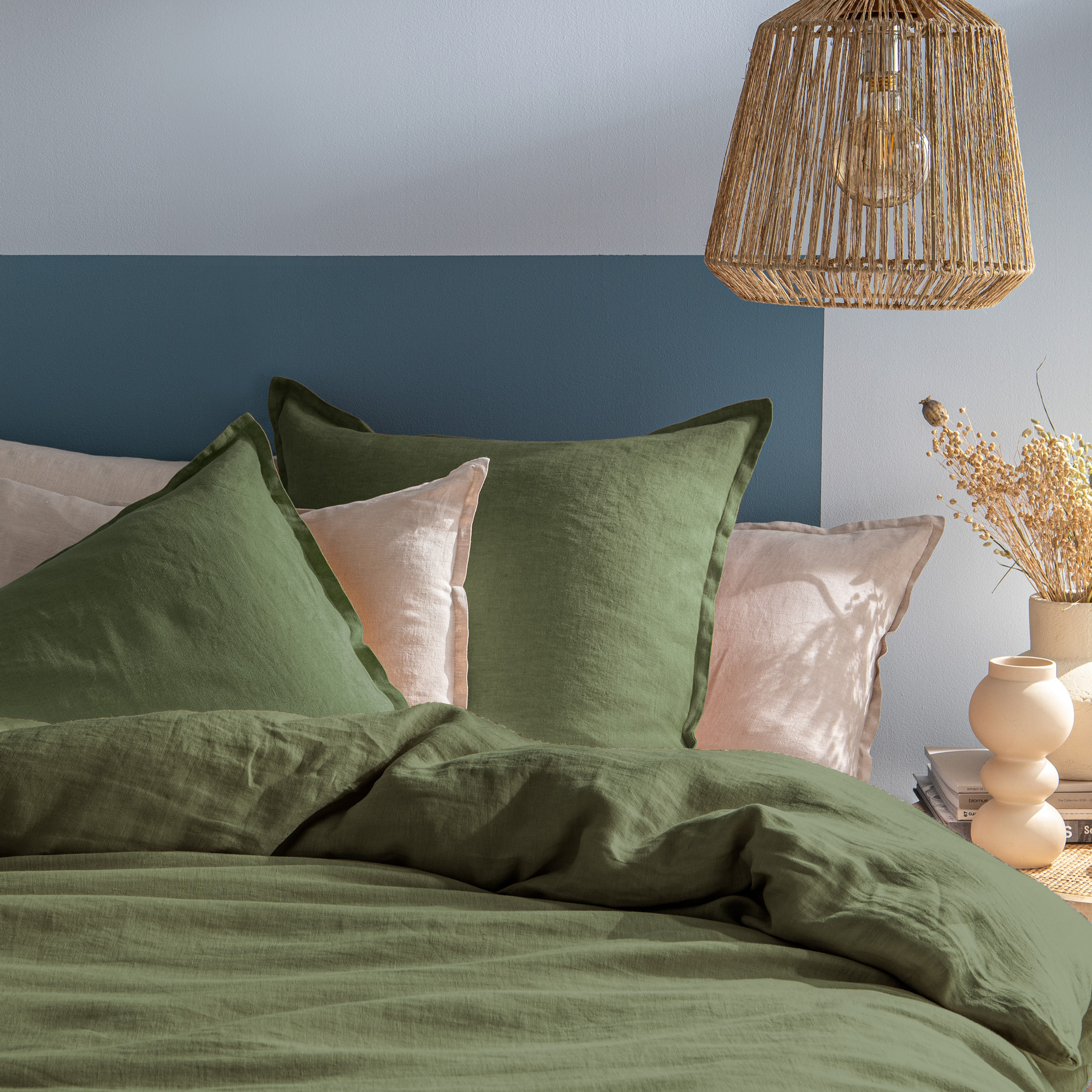 Housse de couette unie en lin, PASSION LIN