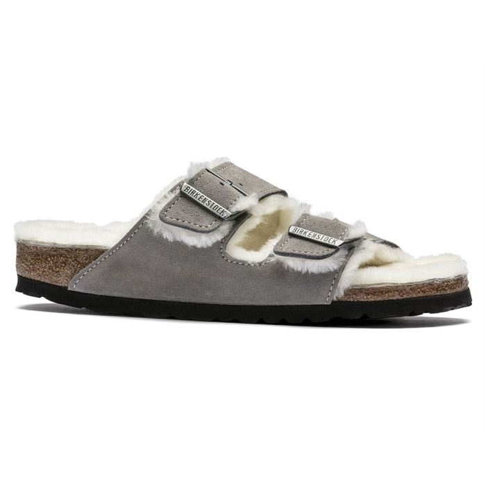 Sandali Birkenstock Arizona Shearling Grigio