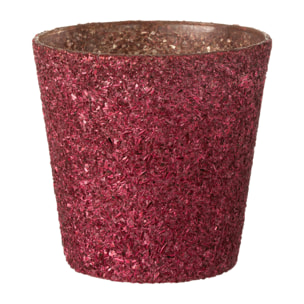 J-Line photophore Paillettes - verre - fuchsia - large
