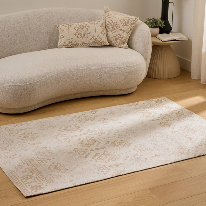 Tapis bouclette Ozel beige lin 170x120cm