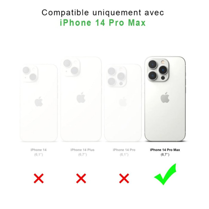 Coque iPhone 14 Pro Max Silicone liquide Noire + 2 Vitres en Verre trempé Protection écran Antichocs