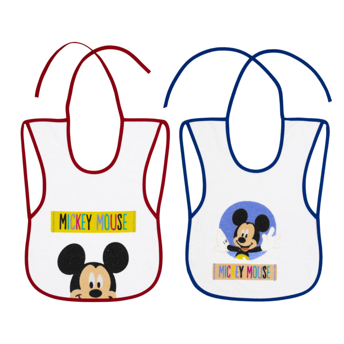 Babero Rizo Plastificado Disney Mickey Pack 2 Uds.