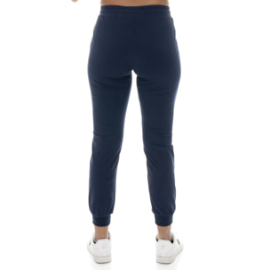 Pantalón de mujer de algodón sin forro polar con puños Leone Basic