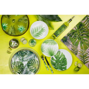 Service de table 18 pièces Excelsa – Foliage, Porcelaine Vert