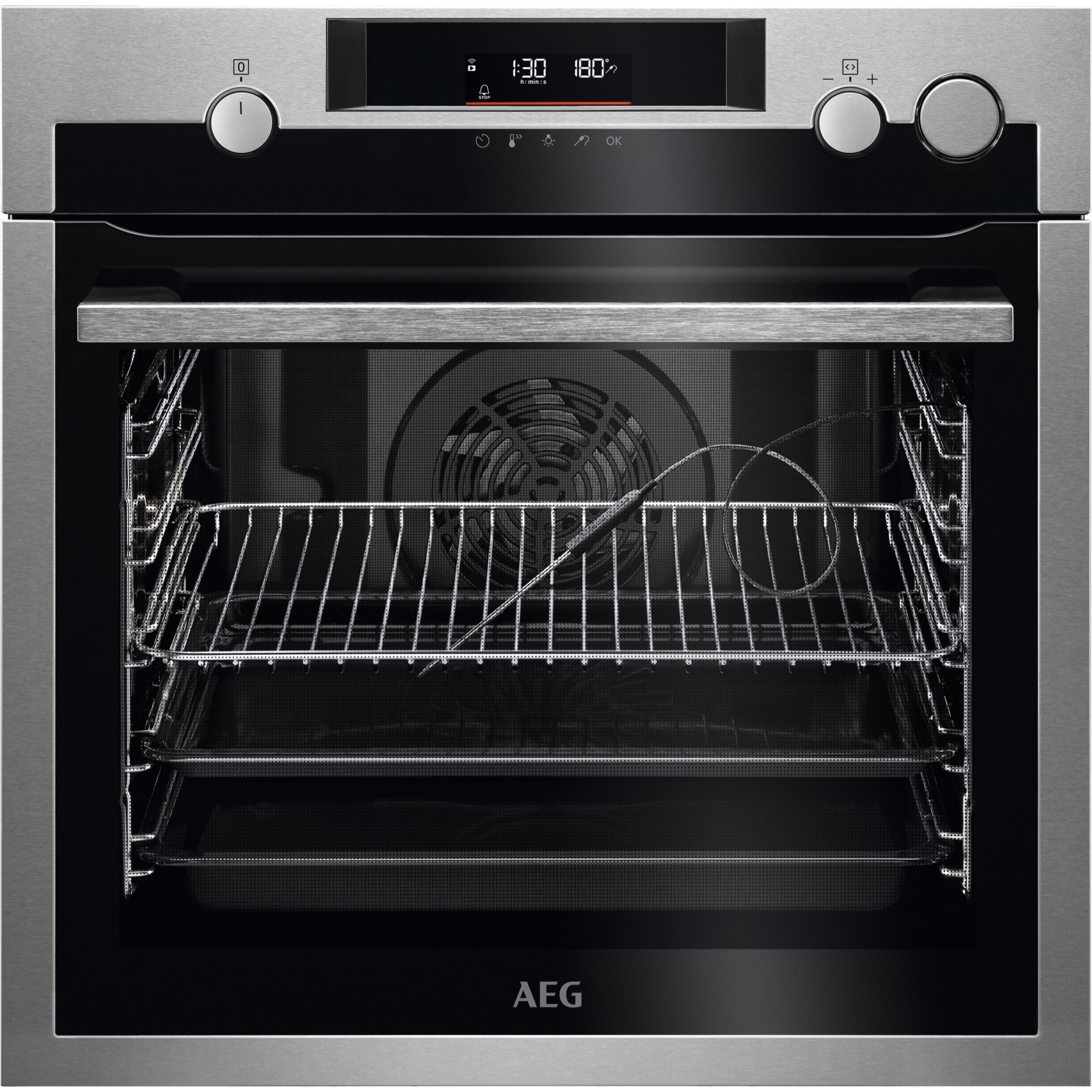 AEG Horno de vapor Serie 7000 SteamCrisp con Display LED Explore BSS578271M