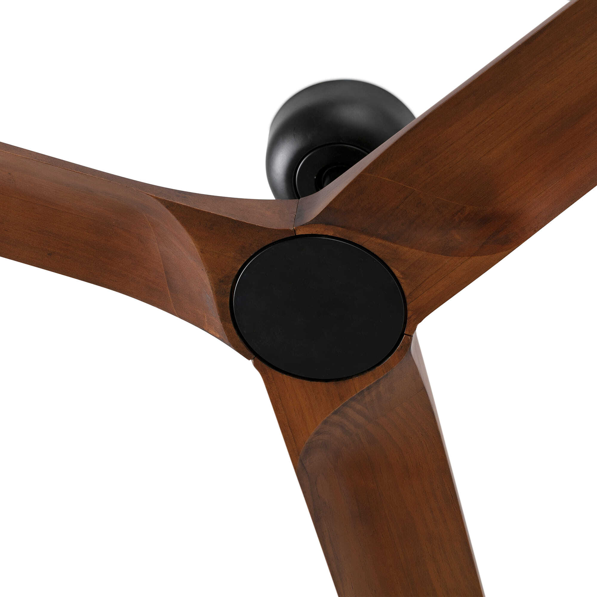 HEYWOOD L Ventilador de techo negro/madera oscura