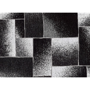 Tappeto Jacquard Ideale Salotto Camera Ingresso Made In Italy Antiscivolo, Lavabile, Morbido Disegno Tetrix Nero By Suardi