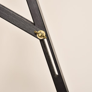 Caballete de Pintura de Madera Caballete de Dibujo con ángulo Ajustable de 75° Soporte Trípode y Pincel para Lienzos 51,5x71,5x134,5 cm Negro