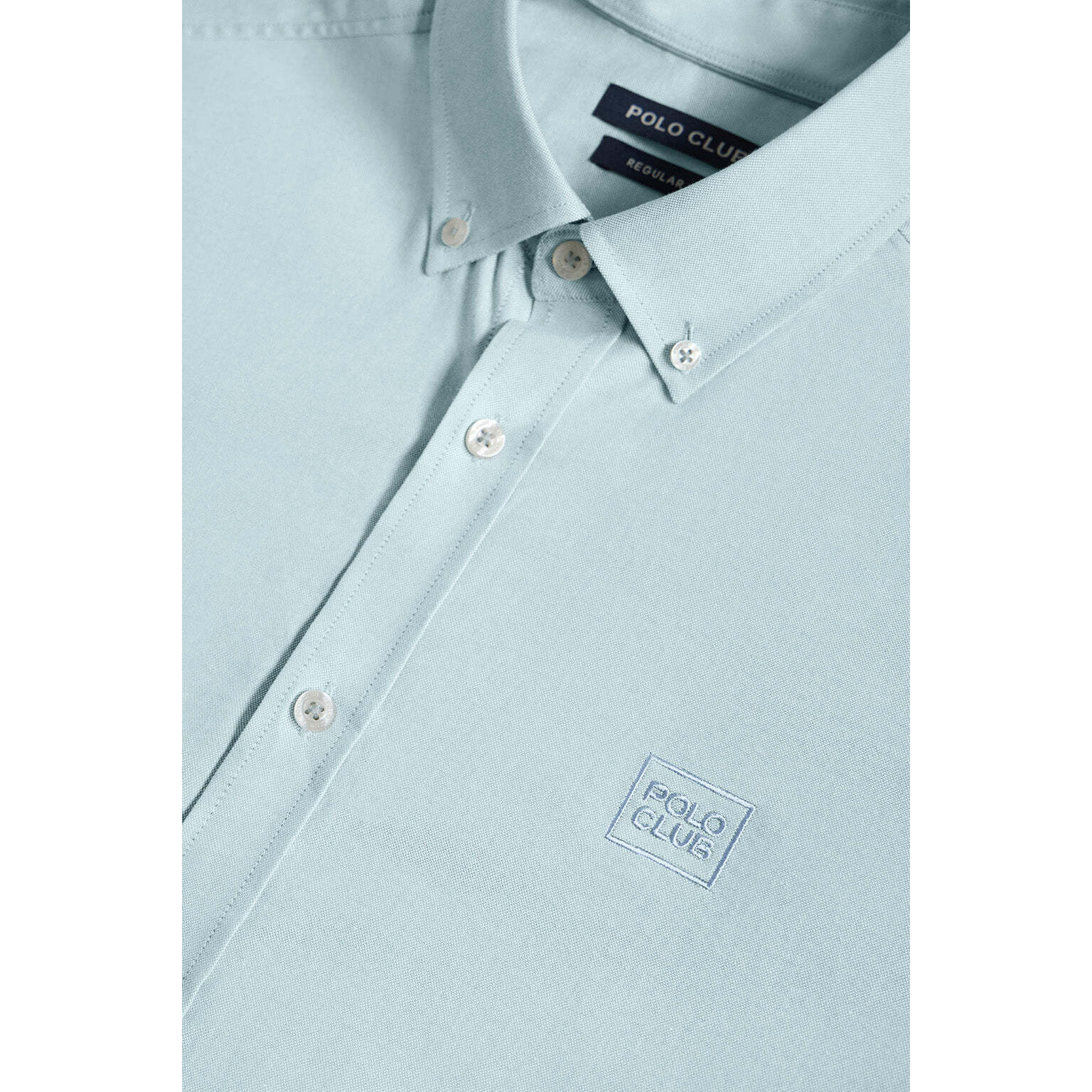 Camicia celeste oxford con logo Polo Club