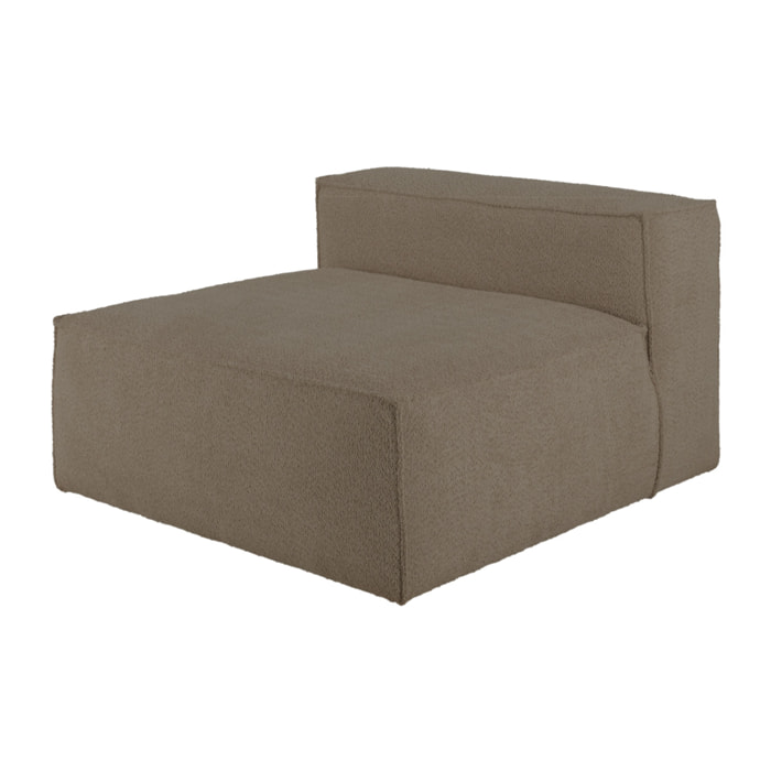 Sillón de bouclé color marrón de 110x90cm Alto: 70 Largo: 110 Ancho: 90
