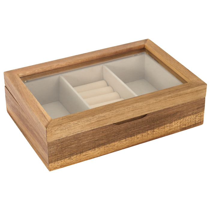 Boite A Bijoux Verre Et Bois
