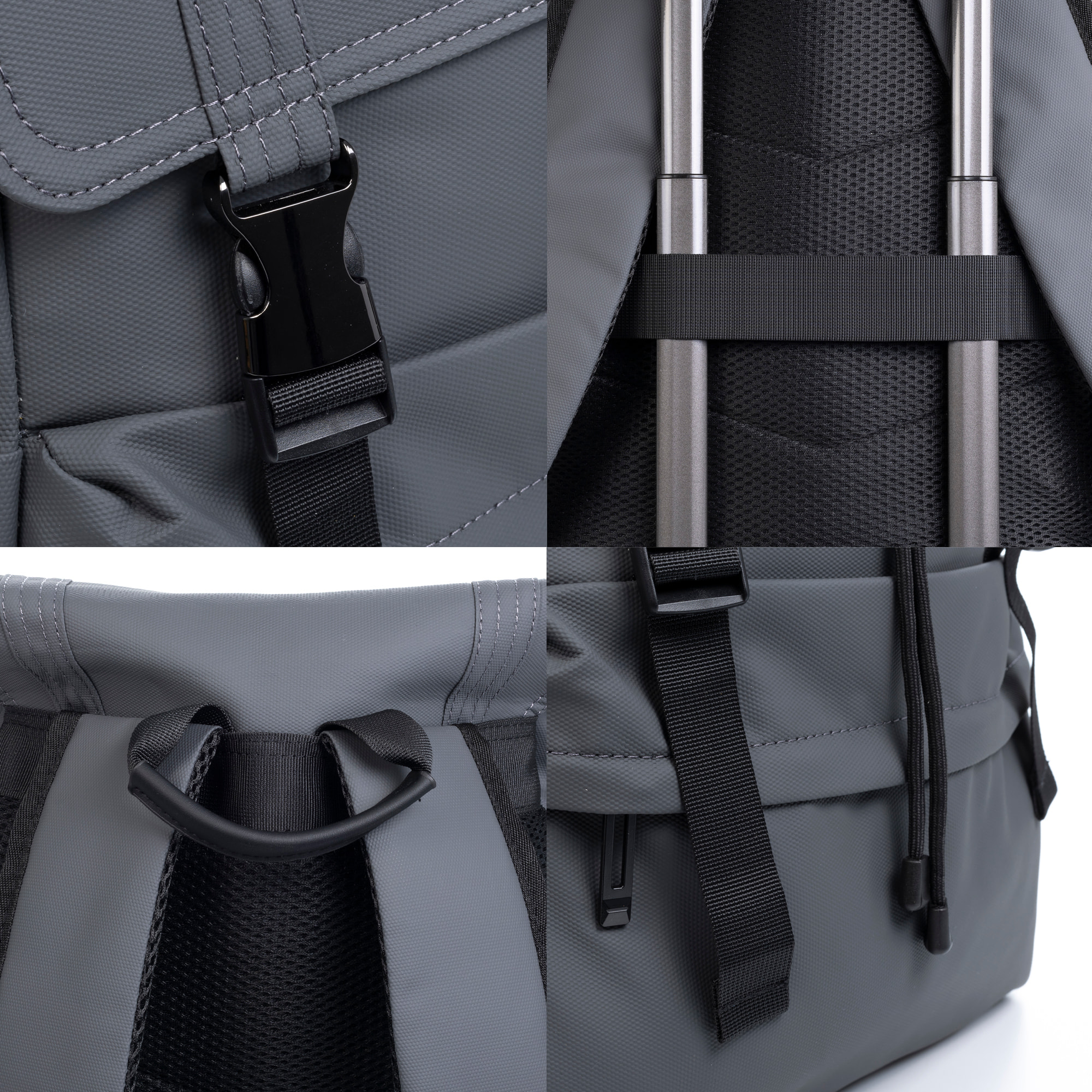 Zaino multiscomparto, porta laptop 13". Strato impermeabile. Adattabile a Trolley. Idrorepellente.