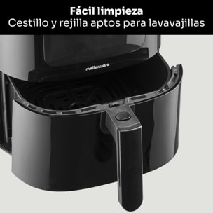Mellerware - Freidora sin Aceite Crunchy Plus 5.5L | 1500W, 11 Menús, Temporizador y Pantalla Digital | Air Fryer 80-200º