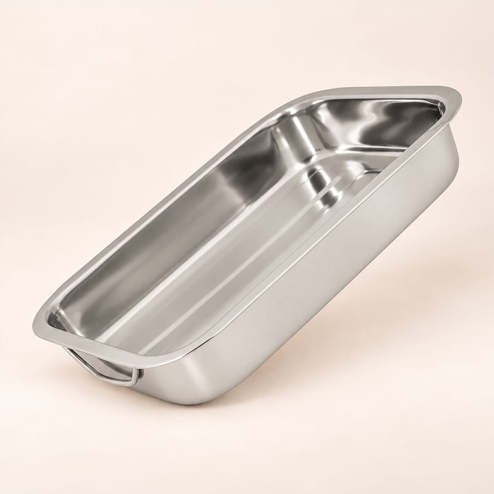 Plat à four rectangulaire en inox avec poignées 30x21cm HARRY