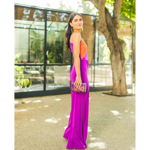 Mono de mujer asimétrico bicolor.