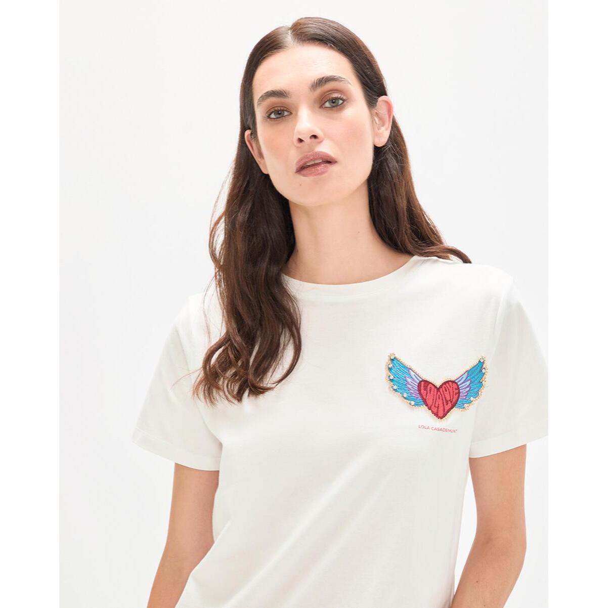 Maglietta con toppa a cuore