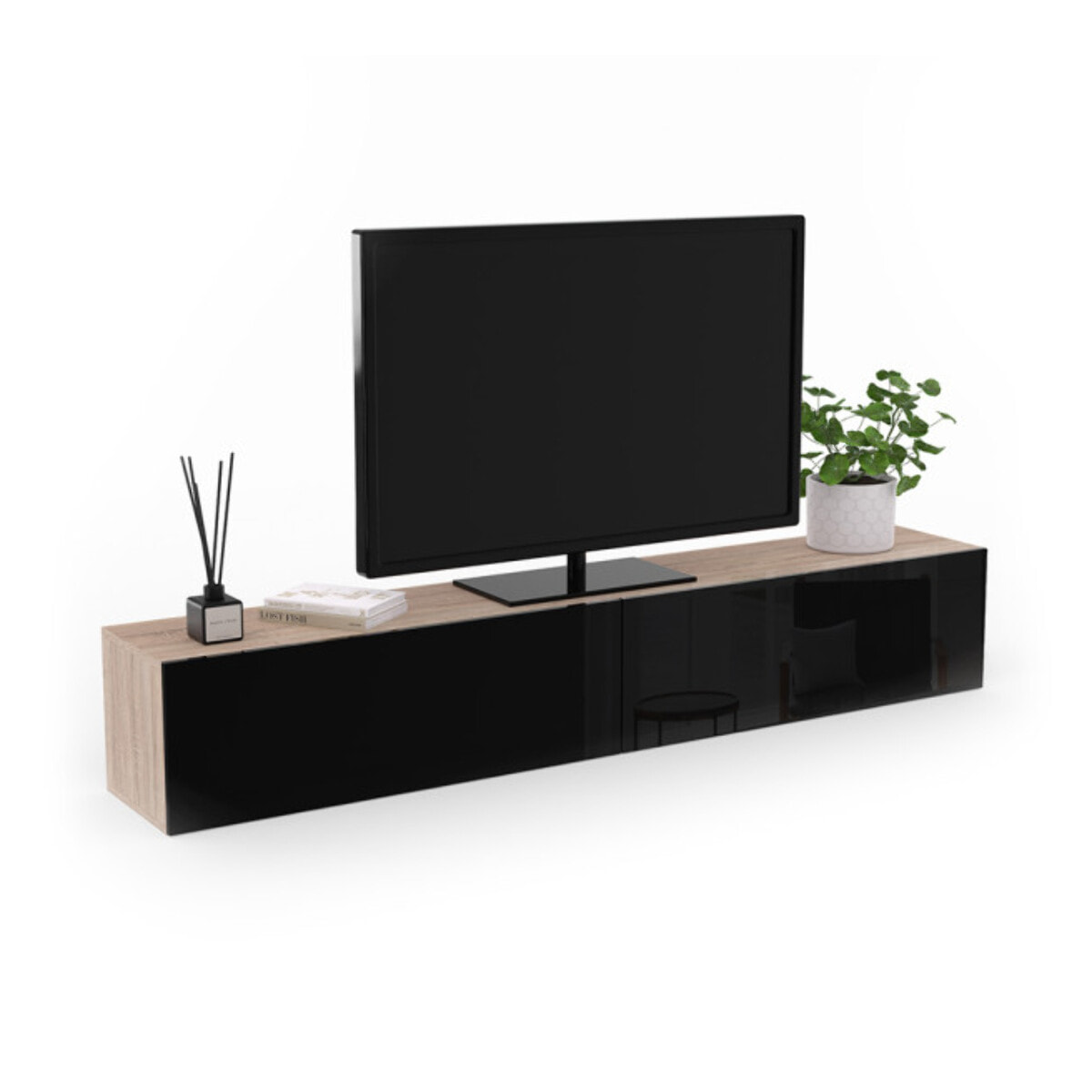 Meuble TV suspendu Michigan L180cm