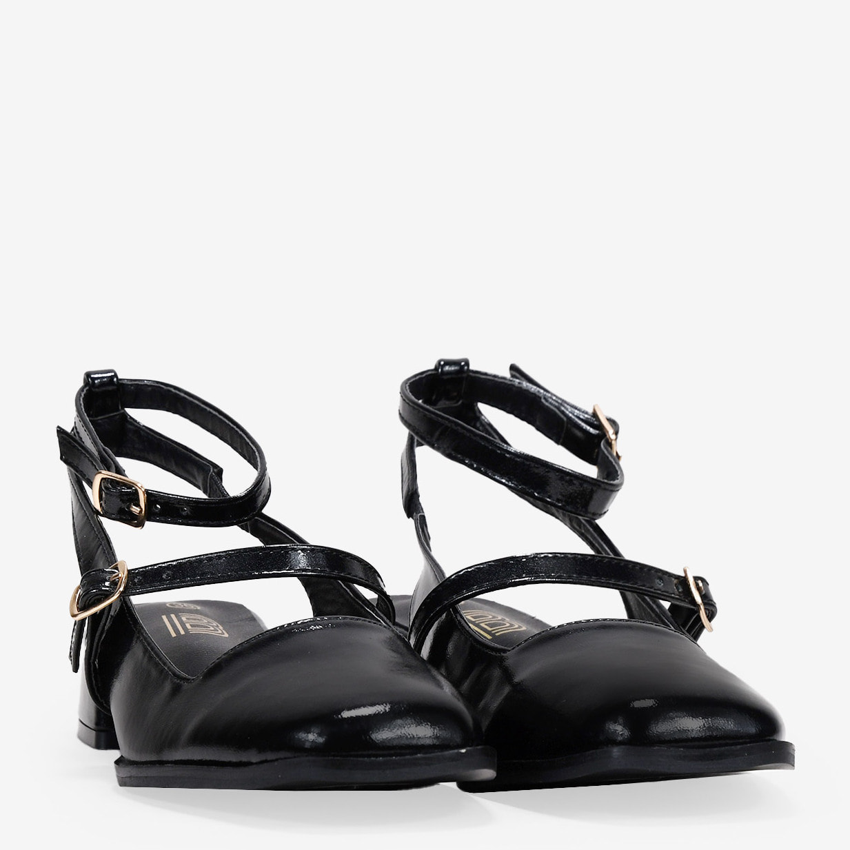 Zapatos Mary Jane destalonados negros con tacón