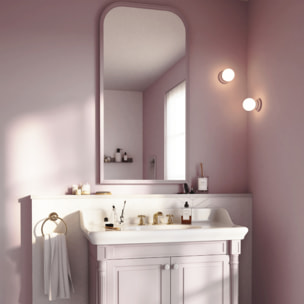 Miroir vertical salle de bain Cléo 1889 Rose Pâle Velours