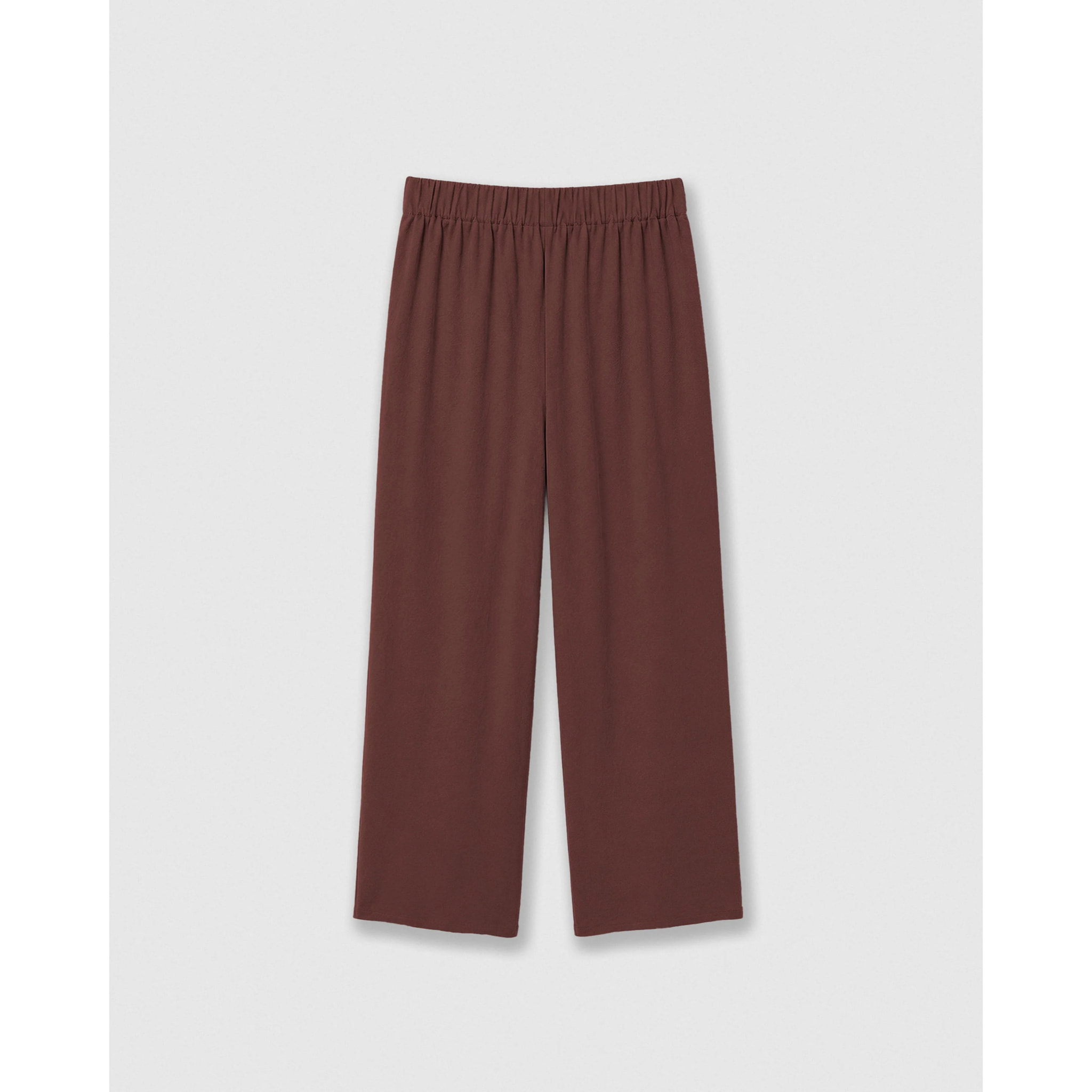 Pantalón largo ancho liso tinto