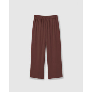Pantalón largo ancho liso tinto