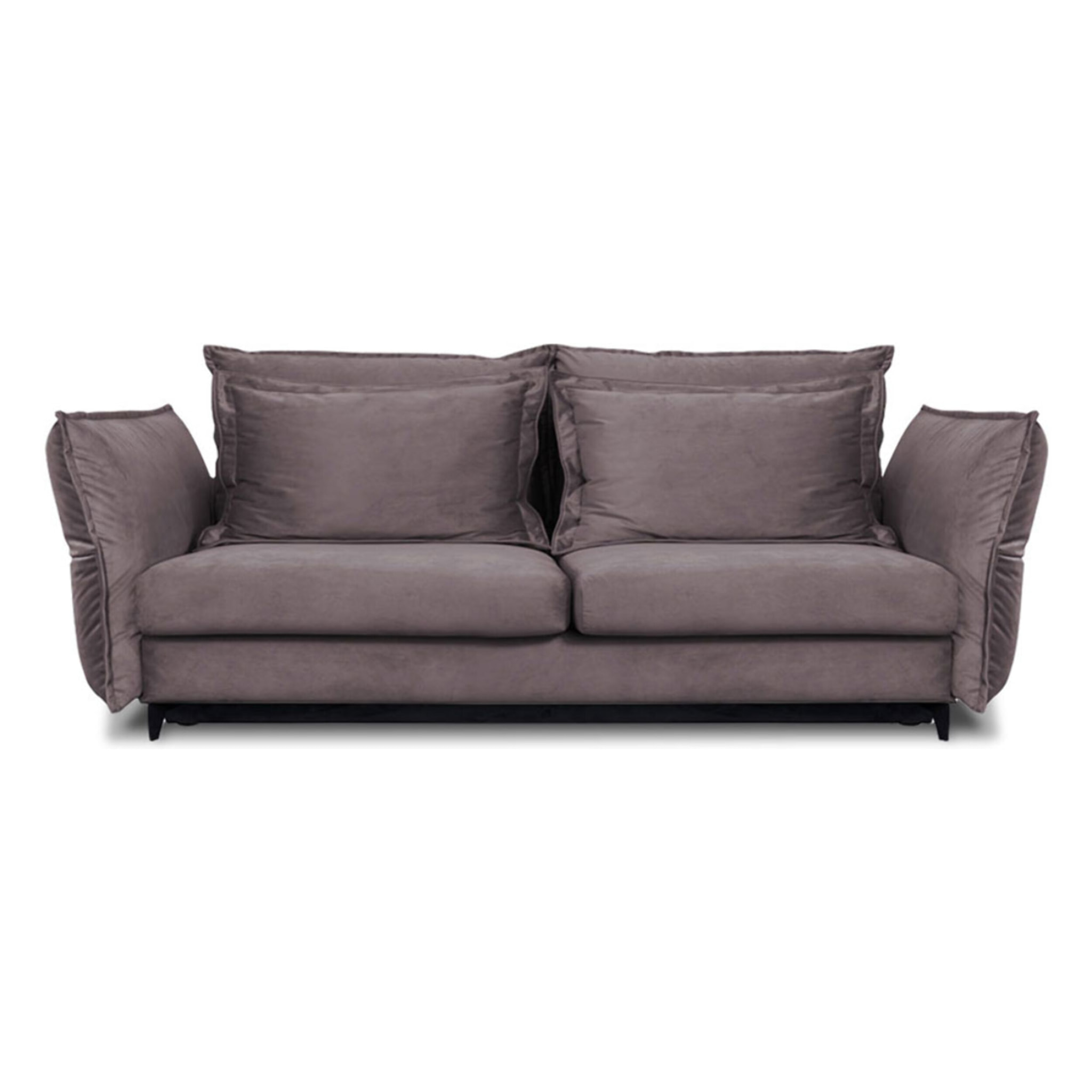 Canapé Velours Droit Convertible Verduro - 3 Places