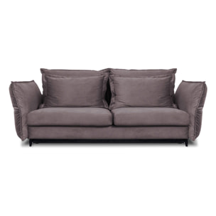 Canapé Velours Droit Convertible Verduro - 3 Places