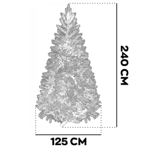 Blitzen - Albero di Natale effetto realistico in PE e PVC ø125x240H, 1800 rami
