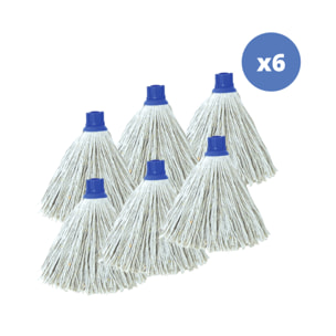 Lot de 6 franges en coton écru 150g