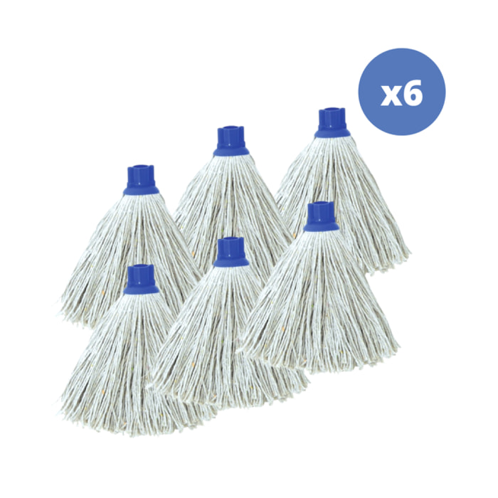 Lot de 6 franges en coton écru 150g