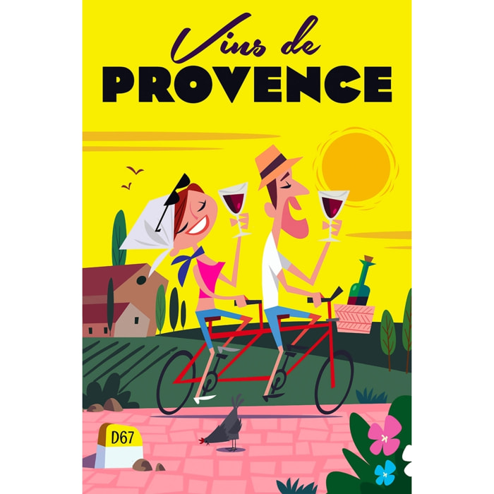 Tableau vive la provence Toile imprimée