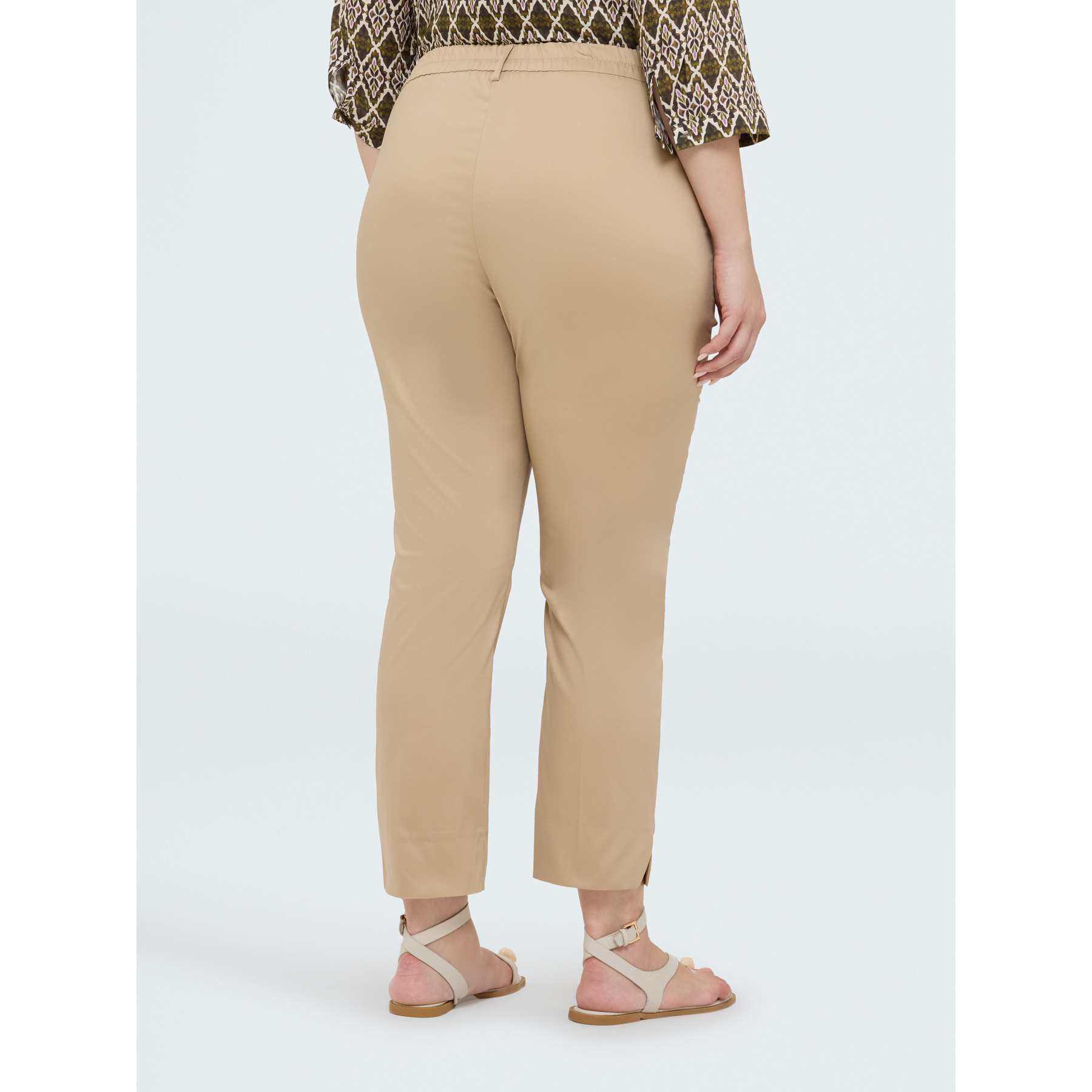 Fiorella Rubino - Pantalones New York en algodón stretch - Beige