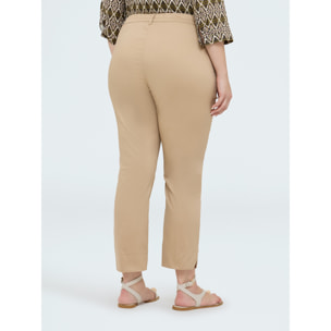 Fiorella Rubino - Pantalones New York en algodón stretch - Beige