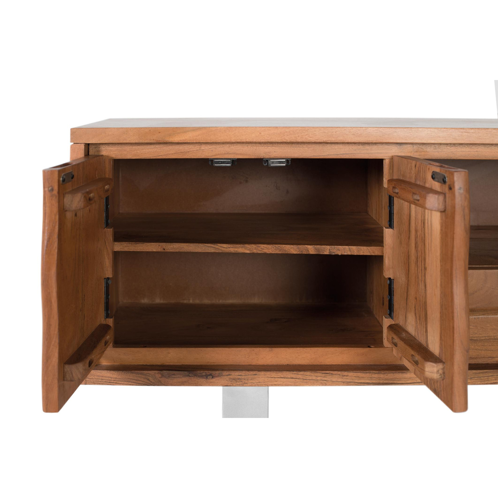 Mueble TV de Madera de Acacia 170 Cm Estilo Rústico Moderno