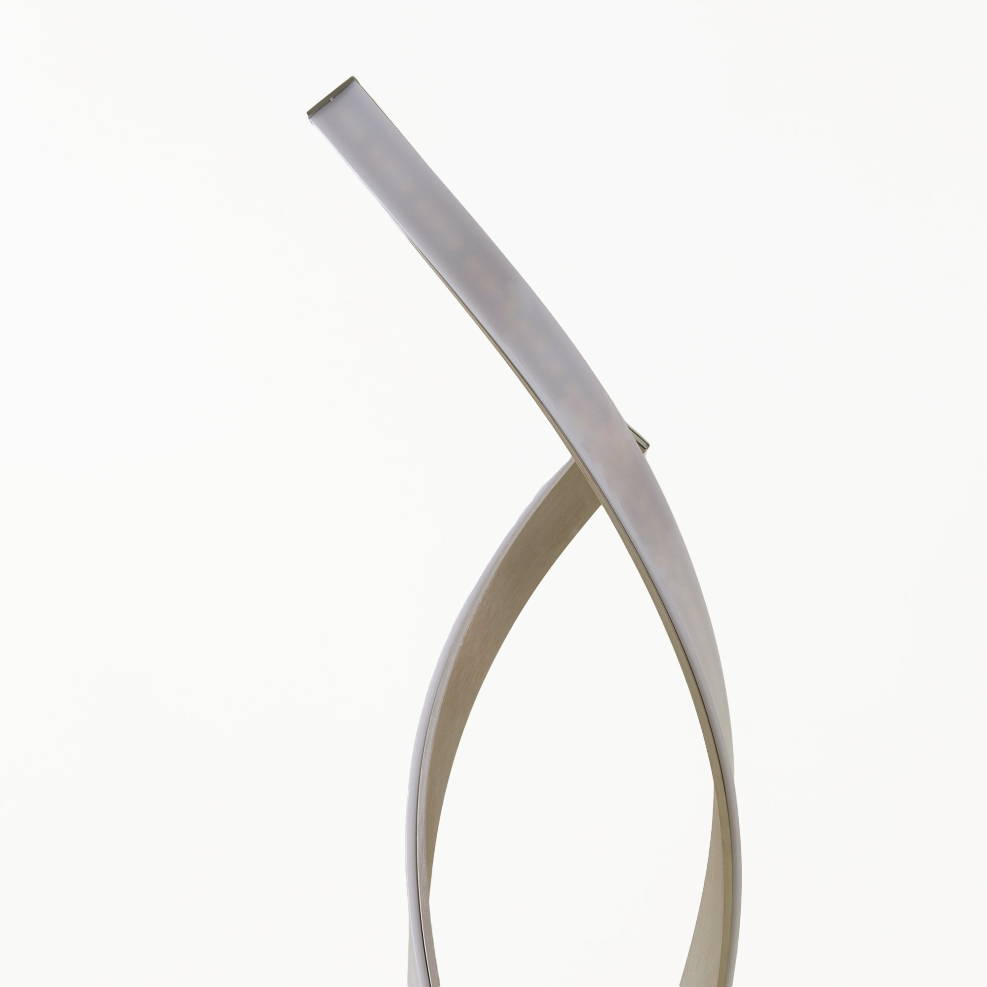 FORLIGHT Sobremesa Cross LED 9W Blanco Neutro - 4000K Níquel Satinado para Interior de Mesa en Oficina, Sala de Estar, Dormitorio