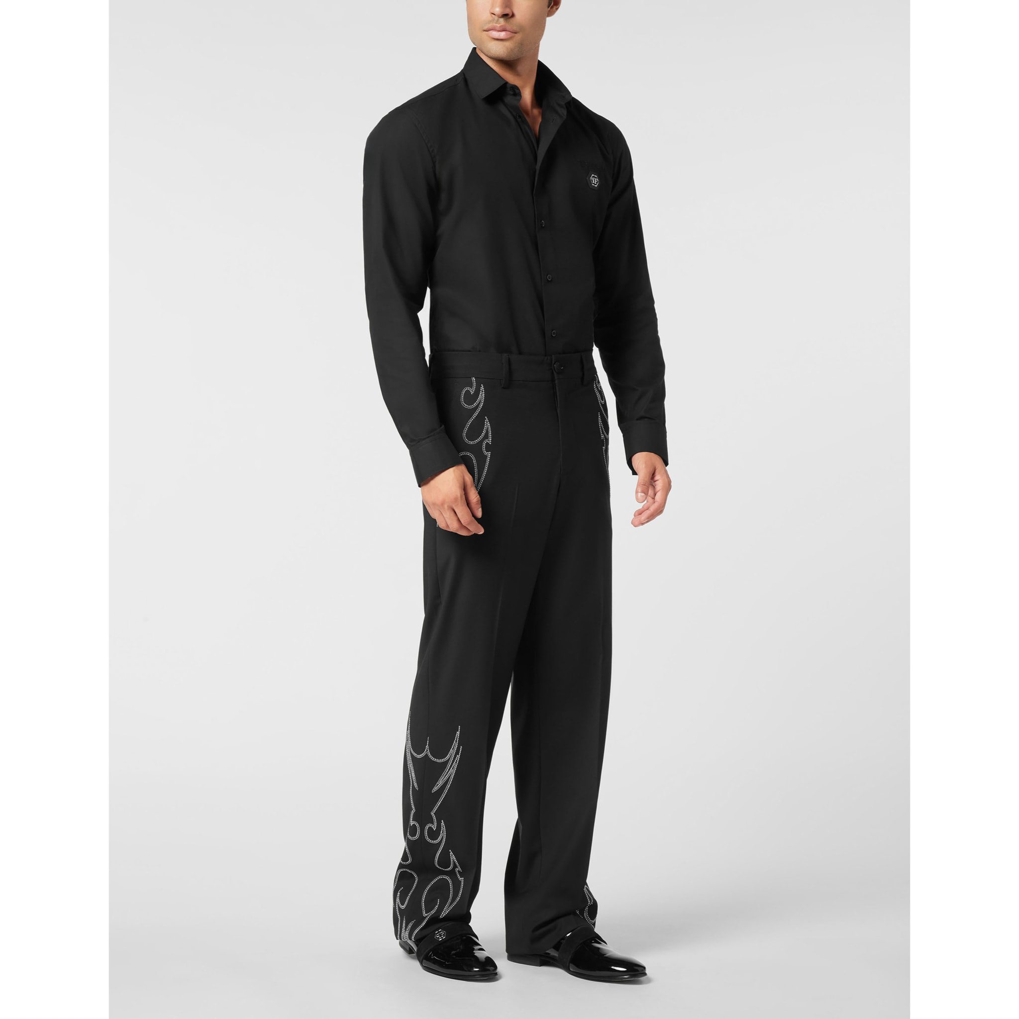 PHILIPP PLEIN Pantaloni a gamba larga