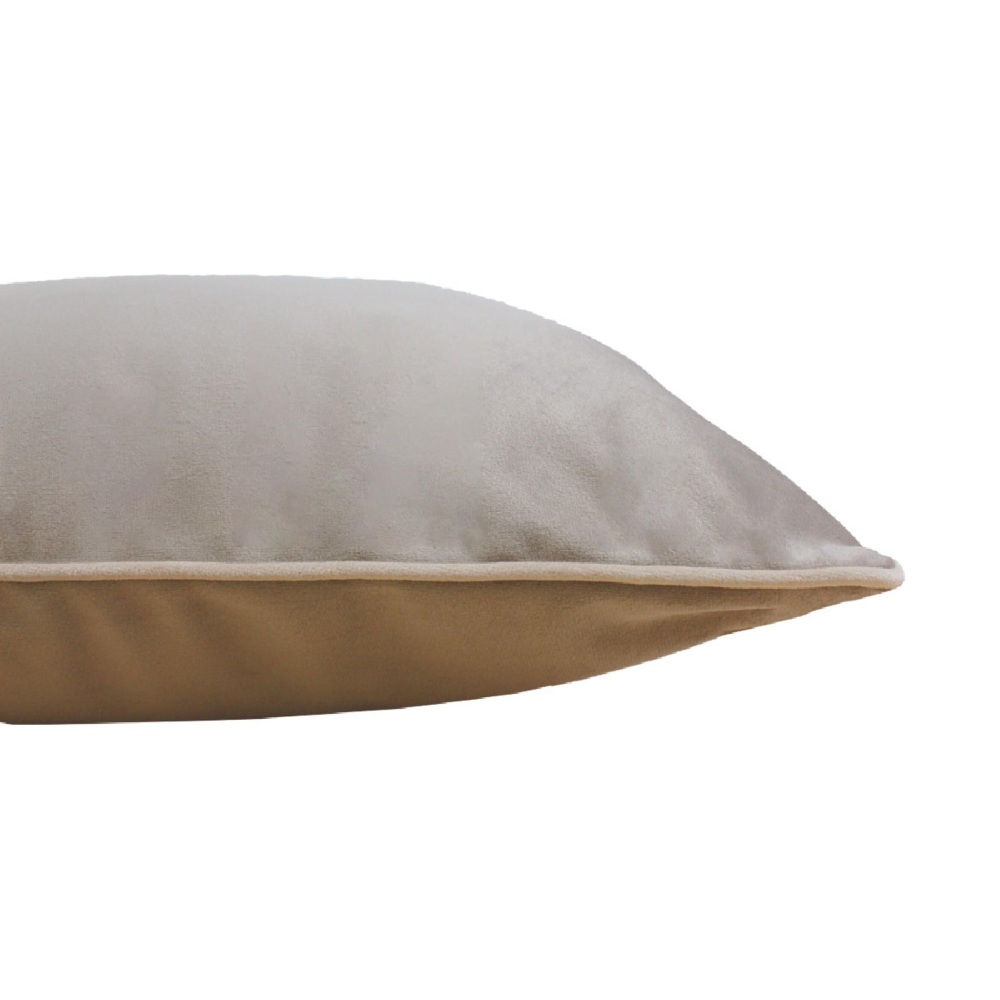 Housse de coussin Velours uni taupe-latte