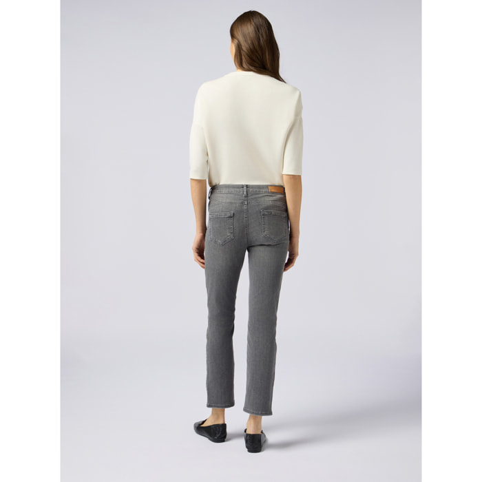 Oltre - Jeans regular con borchie decorative - Grigio