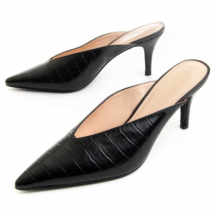 Zapatos de Tacón - Negro - Altura: 7 cm