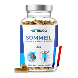 Nutri&Co Formule Sommeil - Aide Endormissement & Réduit le Stress - 60 gélules