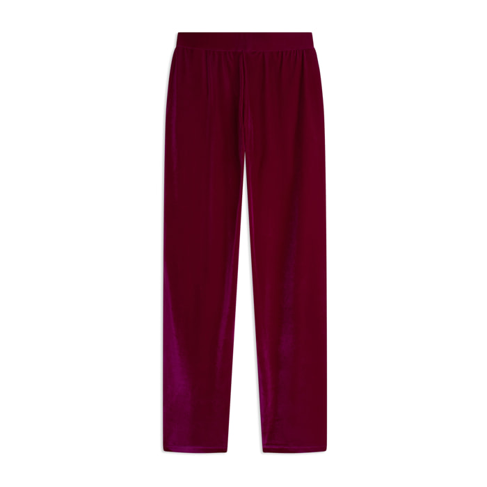 Pantaloni wide leg comfort da donna in tessuto lurex